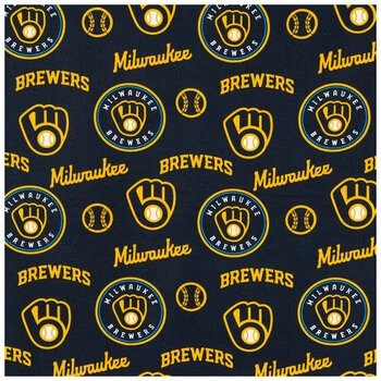 Best Pirce ⌛ MLB Milwaukee Brewers Cotton Fabric ✔️ 3 Best Pirce ⌛ MLB Milwaukee Brewers Cotton Fabric ✔️