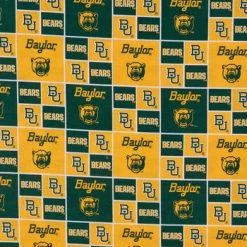 Cheapest ✨ Baylor Block Collegiate Cotton Fabric 😍