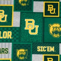 Discount 🔥 Baylor Block Collegiate Fleece Fabric ⌛