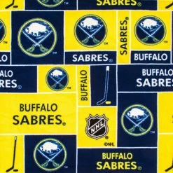 Outlet ๐ NHL Buffalo Sabres Block Fleece Fabric โ