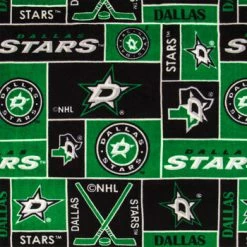 Wholesale 🎁 NHL Dallas Stars Block Fleece Fabric 🔔