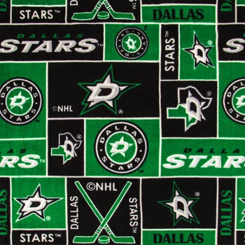 Wholesale ???? NHL Dallas Stars Block Fleece Fabric ???? 3 Wholesale ???? NHL Dallas Stars Block Fleece Fabric ????