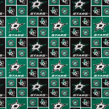 Deals ???? NHL Dallas Stars Block Cotton Fabric ???? 3 Deals ???? NHL Dallas Stars Block Cotton Fabric ????