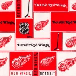 Outlet ✔️ NHL Detroit Red Wings Block Fleece Fabric 🧨