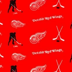 Budget ๐ฅ NHL Detroit Red Wings Allover Fleece Fabric ๐