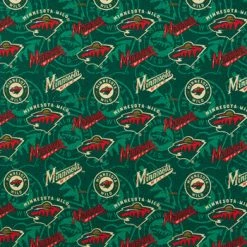 Best deal 👍 NHL Minnesota Wild Cotton Fabric 👍