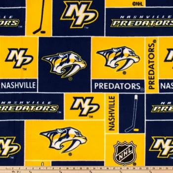 Outlet ๐ฏ NHL Nashville Predators Block Fleece Fabric ๐ฅ 4 Outlet ๐ฏ NHL Nashville Predators Block Fleece Fabric ๐ฅ - Image 2