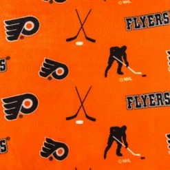 Budget 🎉 NHL Philadelphia Flyers Allover Fleece Fabric 🌟