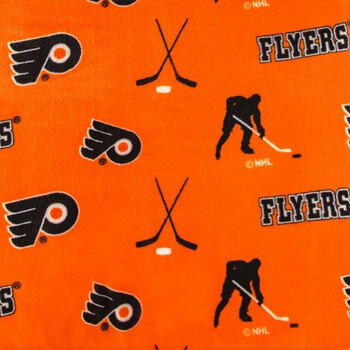 Budget ???? NHL Philadelphia Flyers Allover Fleece Fabric ???? 3 Budget ???? NHL Philadelphia Flyers Allover Fleece Fabric ????