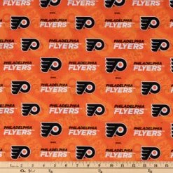 Alternative view of Best reviews of ???? NHL Philadelphia Flyers Allover Cotton Fabric ????