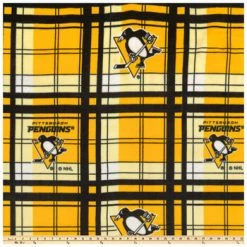 Alternative view of New ???? NHL Pittsburgh Penguins Allover Fleece Fabric ????