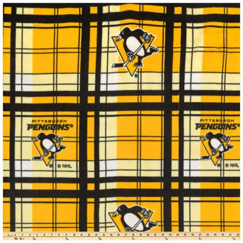 New ???? NHL Pittsburgh Penguins Allover Fleece Fabric ???? 4 New ???? NHL Pittsburgh Penguins Allover Fleece Fabric ???? - Image 2