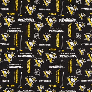 Cheap ???? NHL Pittsburgh Penguins Allover Cotton Fabric ???? 3 Cheap ???? NHL Pittsburgh Penguins Allover Cotton Fabric ????