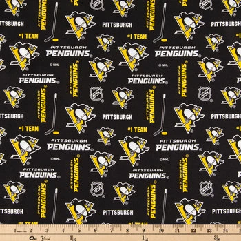 Cheap ???? NHL Pittsburgh Penguins Allover Cotton Fabric ???? 4 Cheap ???? NHL Pittsburgh Penguins Allover Cotton Fabric ???? - Image 2