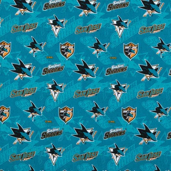 Cheap ???? NHL San Jose Sharks Cotton Fabric ???? 3 Cheap ???? NHL San Jose Sharks Cotton Fabric ????