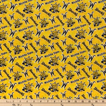 Buy ???? Wichita State Collegiate Cotton Fabric ???? 4 Buy ???? Wichita State Collegiate Cotton Fabric ???? - Image 2
