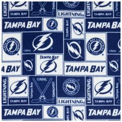 Wholesale ๐ฏ NHL Tampa Bay Lightning Block Fleece Fabric ๐ฏ