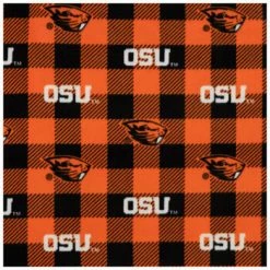 NFL Shop 3 Discount ๐คฉ Oregon State Plaid Collegiate Fleece Fabric ๐