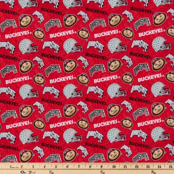 New ???? Ohio State Allover Collegiate Cotton Fabric ???? 4 New ???? Ohio State Allover Collegiate Cotton Fabric ???? - Image 2