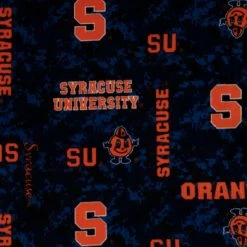 Deals 🎉 Syracuse Allover Collegiate Fleece Fabric ⭐