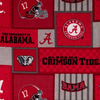 Cheap ???? Alabama Block Collegiate Fleece Fabric ???? 3 Cheap ???? Alabama Block Collegiate Fleece Fabric ????