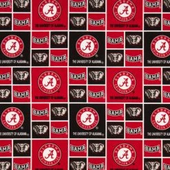 Best Sale ???? Alabama Block Collegiate Cotton Fabric ????