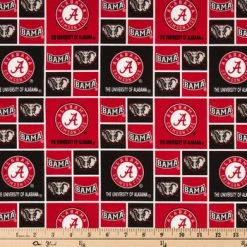 Alternative view of Best Sale ???? Alabama Block Collegiate Cotton Fabric ????