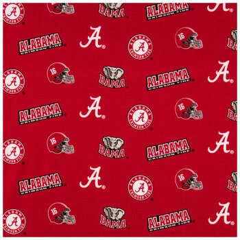 Cheapest ???? Alabama Allover Collegiate Cotton Fabric ???? 3 Cheapest ???? Alabama Allover Collegiate Cotton Fabric ????