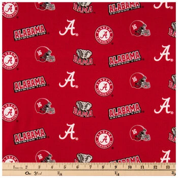 Cheapest ???? Alabama Allover Collegiate Cotton Fabric ???? 4 Cheapest ???? Alabama Allover Collegiate Cotton Fabric ???? - Image 2