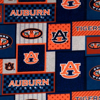New ???? Auburn Block Collegiate Fleece Fabric ???? 3 New ???? Auburn Block Collegiate Fleece Fabric ????