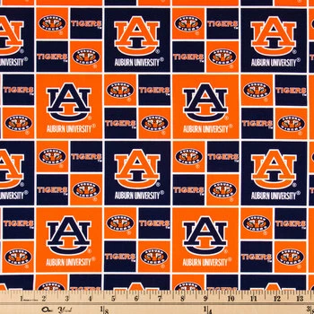 Outlet ???? Auburn Block Collegiate Cotton Fabric ???? 4 Outlet ???? Auburn Block Collegiate Cotton Fabric ???? - Image 2
