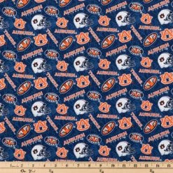 Alternative view of Coupon ???? Auburn Allover Collegiate Cotton Fabric ????