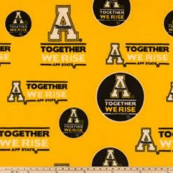 Alternative view of New ???? Appalachian State Block Collegiate Fleece Fabric ????