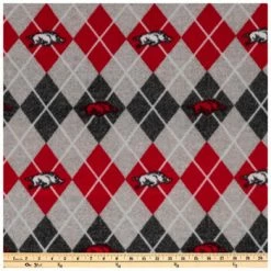 Alternative view of Best Sale ???? Arkansas Allover Collegiate Fleece Fabric ????