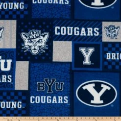 Alternative view of Top 10 ???? Brigham Young Block Collegiate Fleece Fabric ????