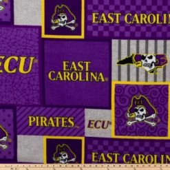 Alternative view of Top 10 ✨ East Carolina Block Collegiate Fleece Fabric ????