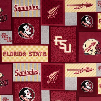 Best Sale ✨ Florida State Block Collegiate Fleece Fabric ???? 3 Best Sale ✨ Florida State Block Collegiate Fleece Fabric ????