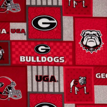 Wholesale ???? Georgia Patch Collegiate Fleece Fabric ???? 3 Wholesale ???? Georgia Patch Collegiate Fleece Fabric ????