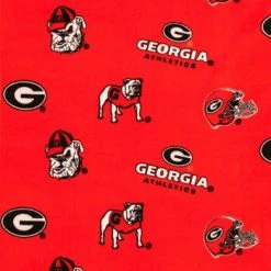 Cheap ???? Georgia Allover Collegiate Fleece Fabric ????