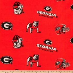 Alternative view of Cheap ???? Georgia Allover Collegiate Fleece Fabric ????