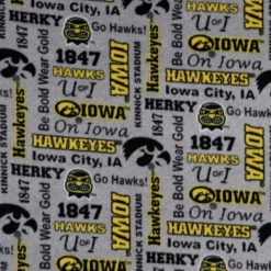 Top 10 ???? Iowa Allover Collegiate Fleece Fabric ❤️