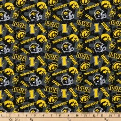 Outlet 💯 Iowa Allover Collegiate Cotton Fabric 🛒 -NFL Shop 350Wx350H 952374 a 0920 px