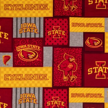 Wholesale ???? Iowa State Block Collegiate Fleece Fabric ???? 3 Wholesale ???? Iowa State Block Collegiate Fleece Fabric ????