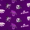 Best deal 🥰 Kansas State Allover Collegiate Fleece Fabric 💯