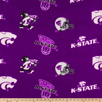 Best deal ???? Kansas State Allover Collegiate Fleece Fabric ???? 4 Best deal ???? Kansas State Allover Collegiate Fleece Fabric ???? - Image 2