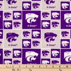 Coupon 🛒 Kansas State Block Collegiate Cotton Fabric 🛒 -NFL Shop 350Wx350H 952507 a 1018