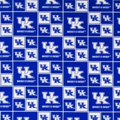 Cheapest ???? Kentucky Block Collegiate Cotton Fabric ????