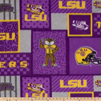 Buy ???? LSU Block Collegiate Fleece Fabric ???? 4 Buy ???? LSU Block Collegiate Fleece Fabric ???? - Image 2