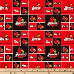 Alternative view of Flash Sale ???? Louisville Block Collegiate Cotton Fabric ????