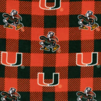 Best deal ❤️ Miami Allover Collegiate Fleece Fabric ???? 3 Best deal ❤️ Miami Allover Collegiate Fleece Fabric ????